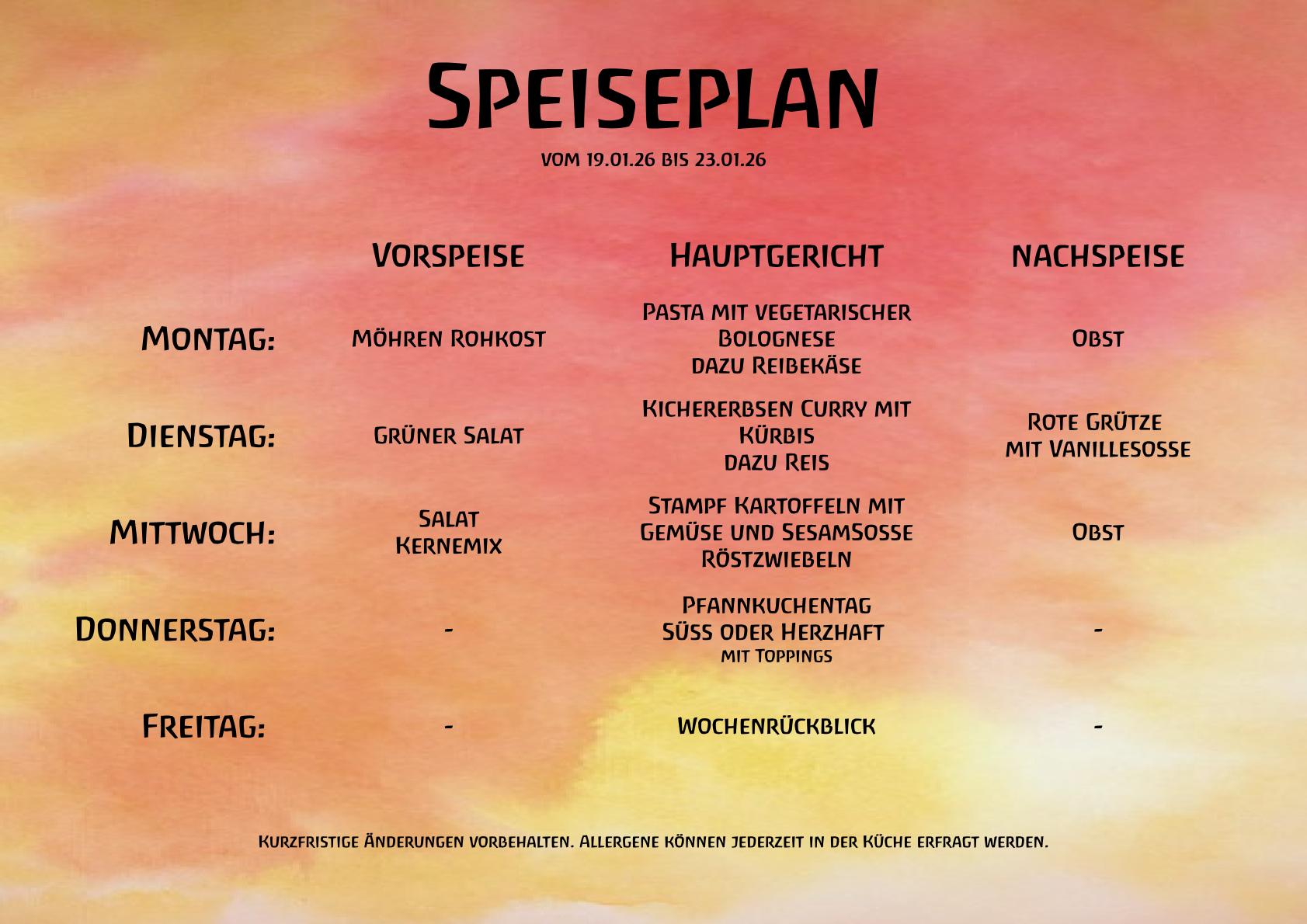 Speiseplan