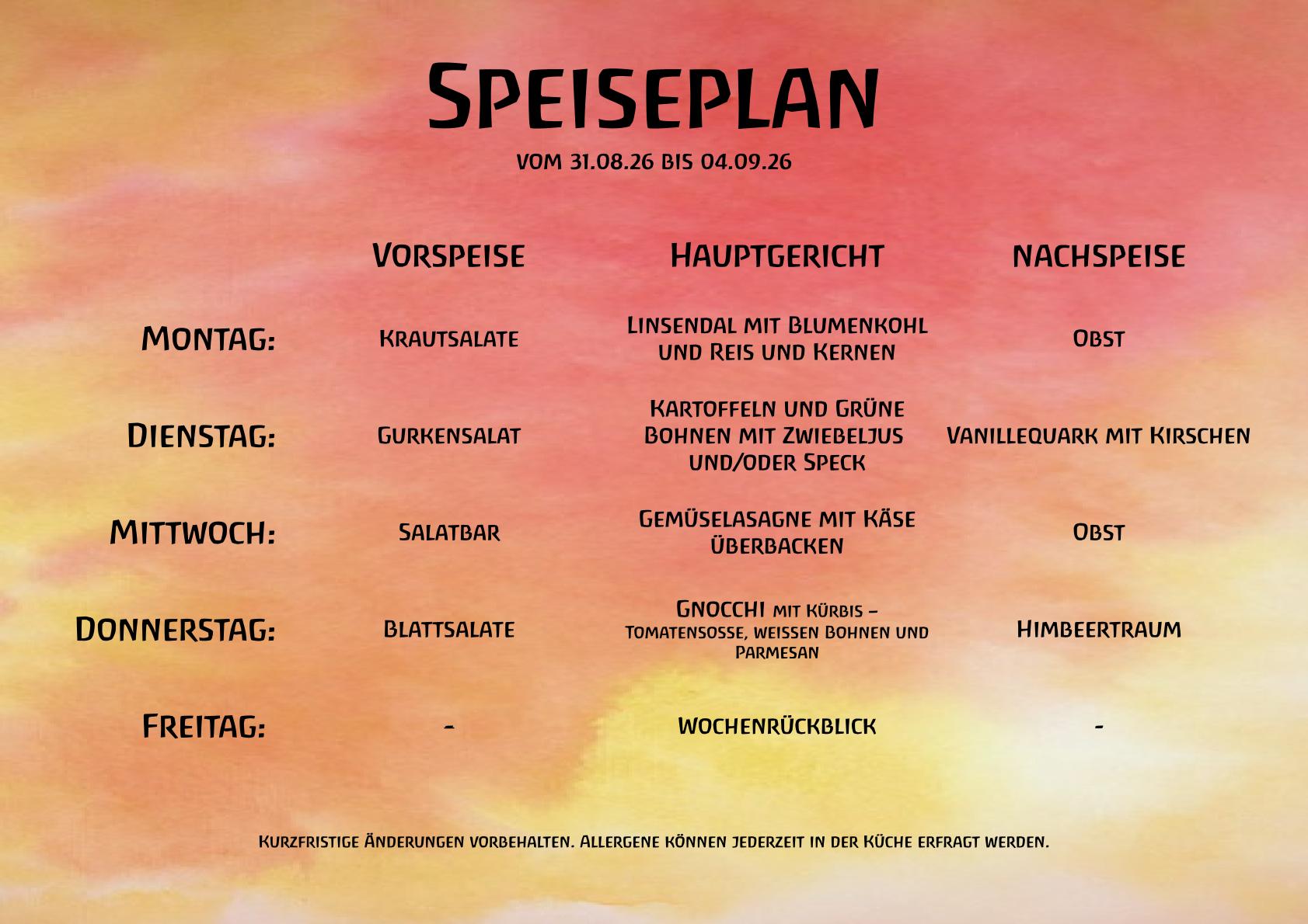 Speiseplan
